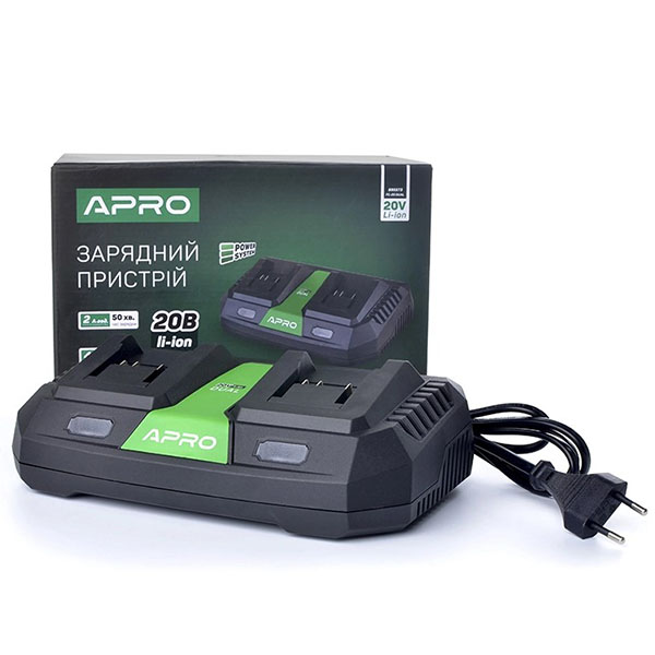 Подвійний зарядний пристрій APRO FC20 Dual 20В, 3А - Зображення 2