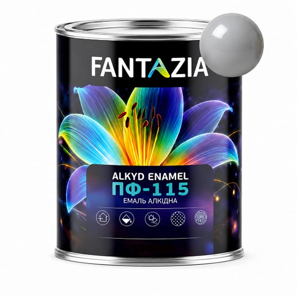Емаль ПФ-115 сіра 0,85кг Fantazia