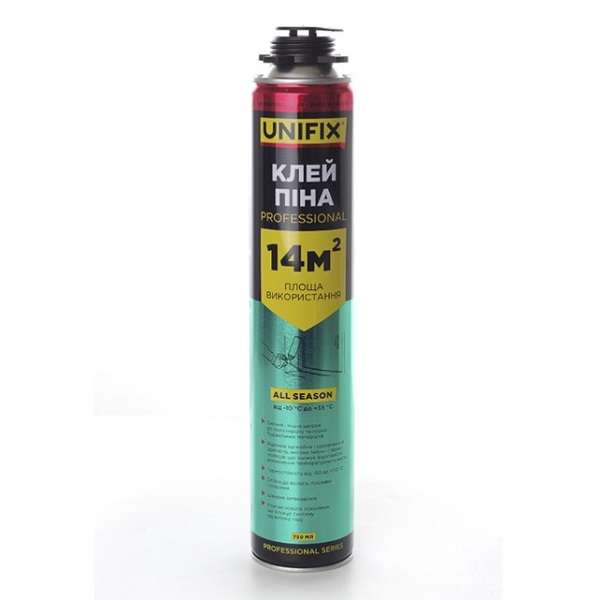 Клей-піна професійна Premium 14м2 750мл UNIFIX