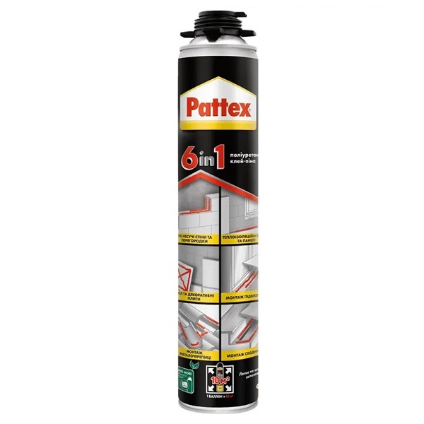 Піна-клей Pattex 6-в-1 PRO 750 мл
