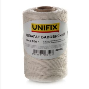 Шпагат бавовняний 200г на втулці UNIFIX