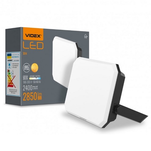 Прожектор світлодіодний LED VIDEX F3 30W 5000K 220V Black
