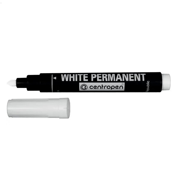 Маркер специальный White Permanent 2,5мм белый "Centropen"