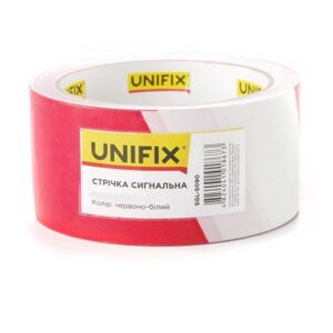 Сигнальна стрічка 50мм50м червоно-біла UNIFIX