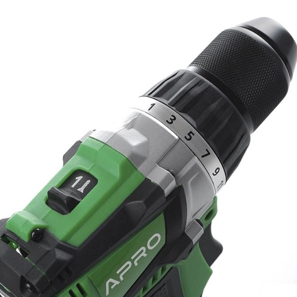 Дриль-шуруповерт безщіточний APRO 20В, 2А, 20DB, 2 АКБ, ЗУ, кейс