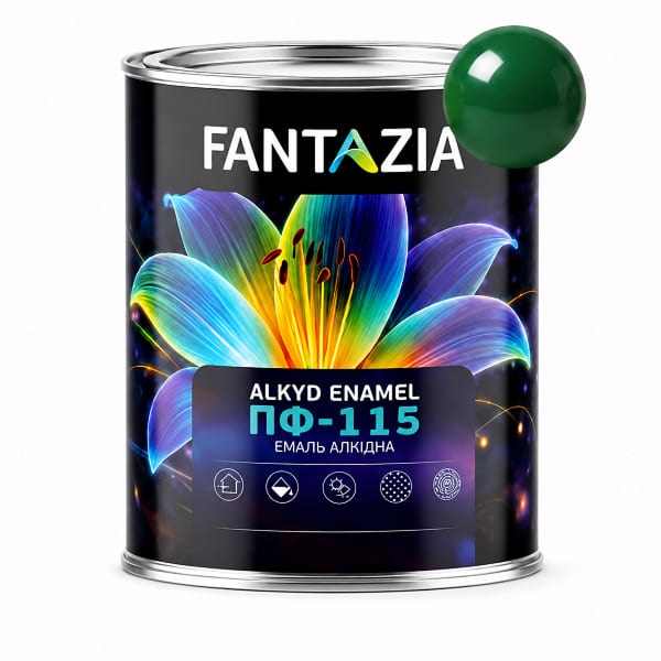 Емаль ПФ 115 зелена 0,85кг Fantazia