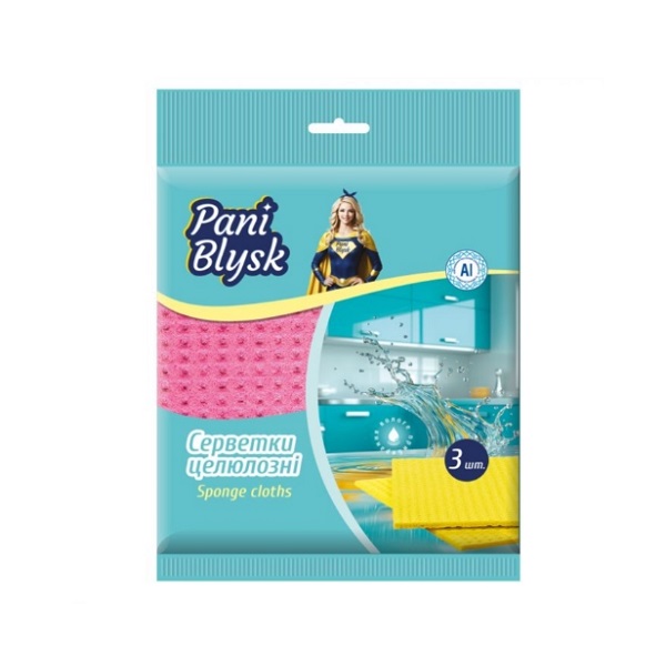Серветки вологопоглинаючі 3 шт Pani Blysk