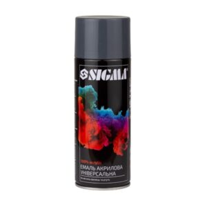 Емаль аерозольна акрилова 400мл RAL 7015 сірий глянець SIGMA