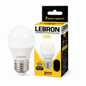 Світлодіодна лампа LEBRON L-G45-82741, 8W, Е27, 4100K, 230V