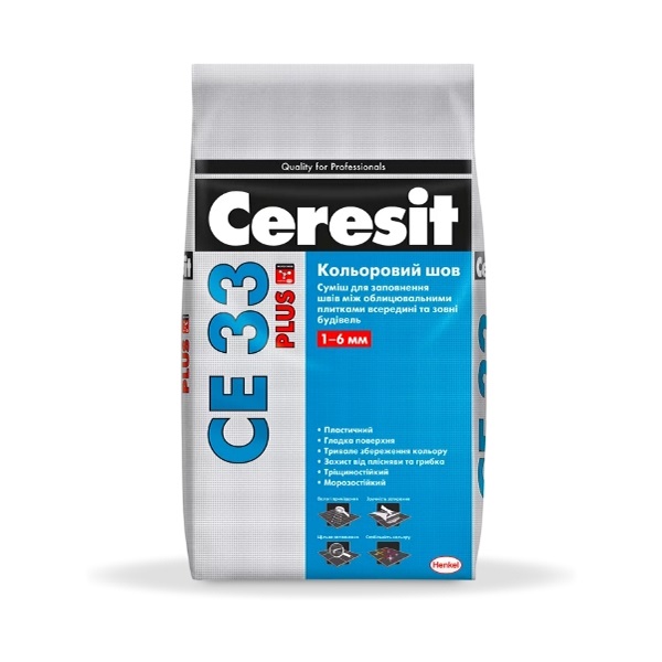 Затирка для плитки Ceresit CE 33 PLUS